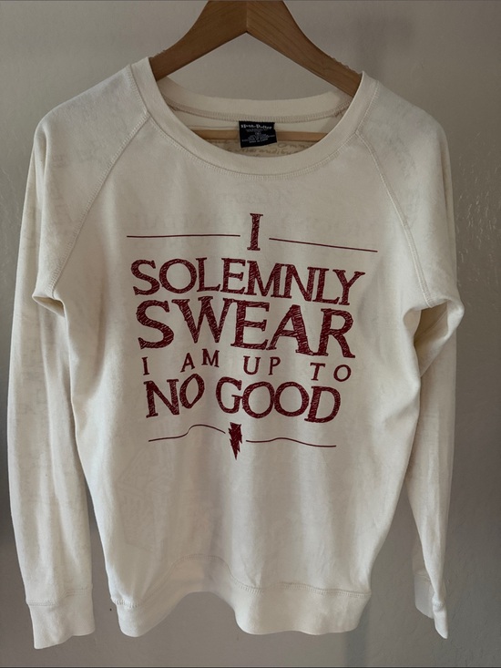 Official Harry Potter Sweaters - Official Harry Potter Marauders Map Sweatshirt Cream Size S Hidden Graphic